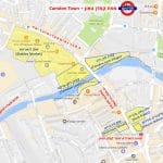 מפת שווקי קמדן - לונדון - לונדוניסט (לחצו על המפה כדי להגדילה)