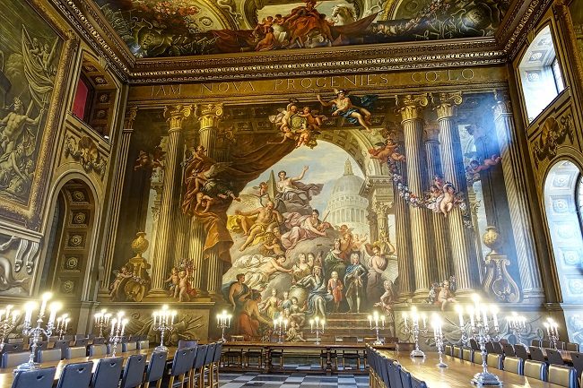 ציור התקרה הגדול והמרשים ביותר בבריטניה – Painted Hall