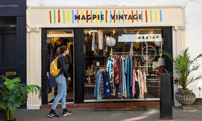 החנות MAGPIE VINTAGE בשכונת אנג'ל