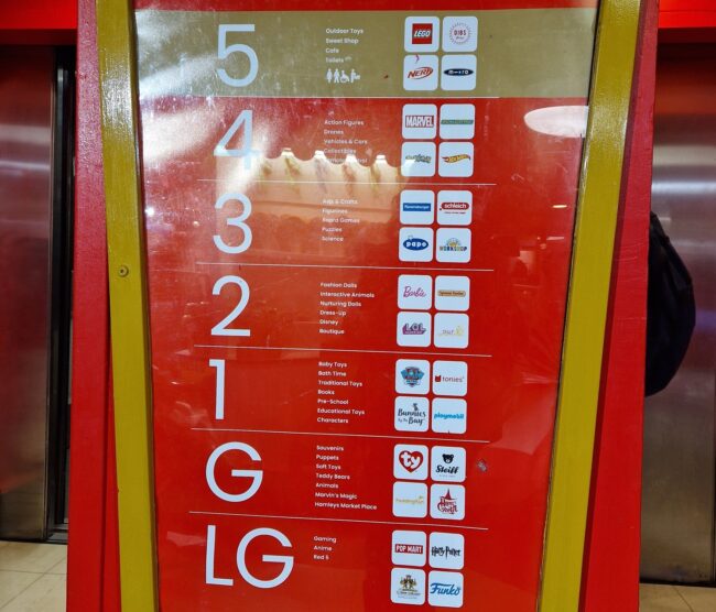 מה שיש בקומות השונות בהמליז לונדון